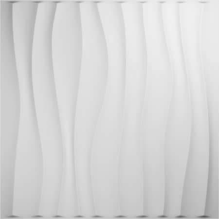 Ekena Millwork Shoreline EnduraWall Decorative 3D Wall Panel, White, 19 5/8"W x 19 5/8"H WP20X20SOWH